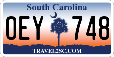 SC license plate OEY748