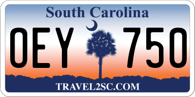 SC license plate OEY750