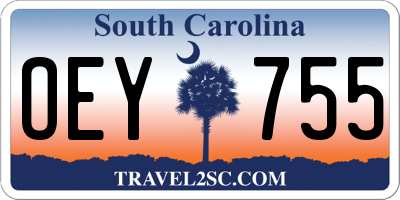 SC license plate OEY755