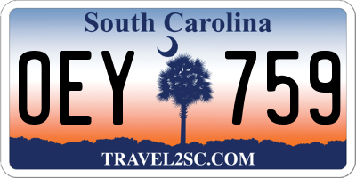 SC license plate OEY759
