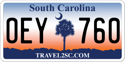SC license plate OEY760
