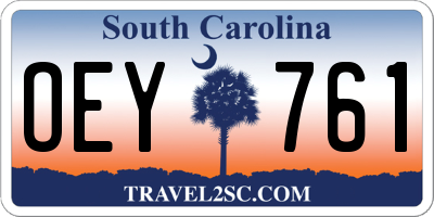 SC license plate OEY761