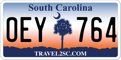 SC license plate OEY764