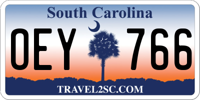 SC license plate OEY766