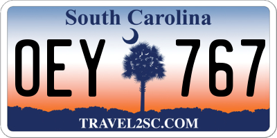 SC license plate OEY767