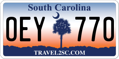 SC license plate OEY770