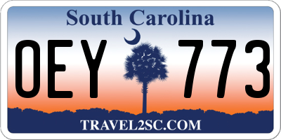 SC license plate OEY773