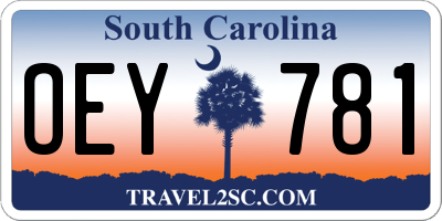 SC license plate OEY781