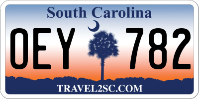 SC license plate OEY782