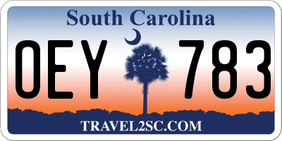 SC license plate OEY783