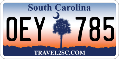 SC license plate OEY785