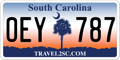 SC license plate OEY787