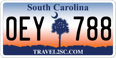 SC license plate OEY788