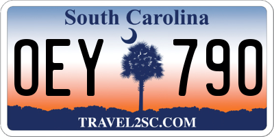 SC license plate OEY790