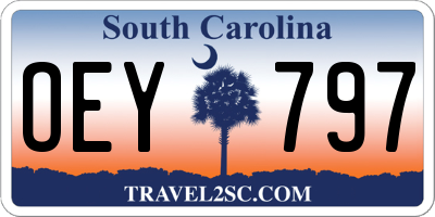 SC license plate OEY797