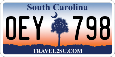 SC license plate OEY798