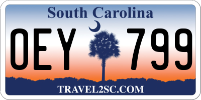 SC license plate OEY799