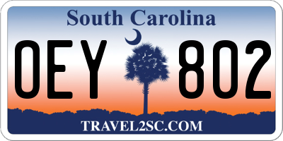 SC license plate OEY802