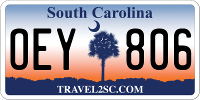 SC license plate OEY806
