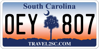 SC license plate OEY807