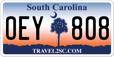 SC license plate OEY808