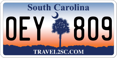 SC license plate OEY809