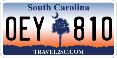 SC license plate OEY810