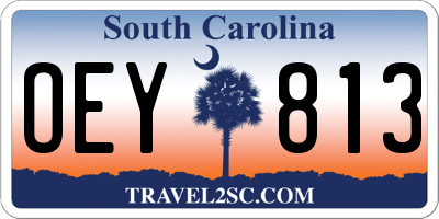 SC license plate OEY813