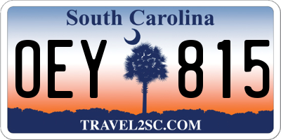 SC license plate OEY815