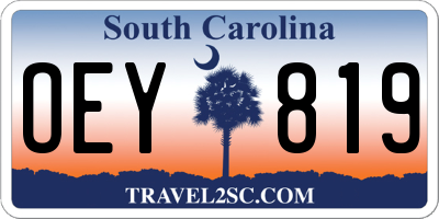 SC license plate OEY819