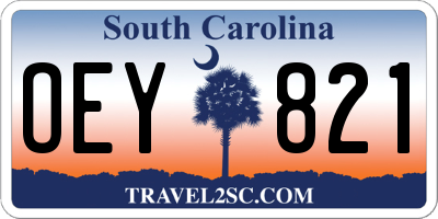 SC license plate OEY821