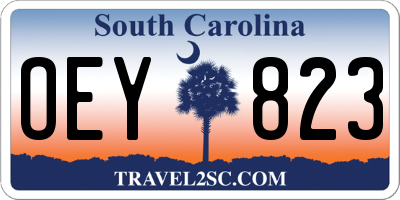 SC license plate OEY823