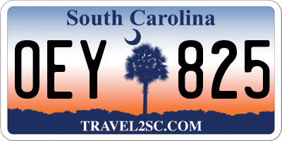 SC license plate OEY825