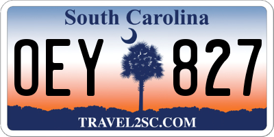 SC license plate OEY827