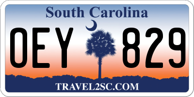 SC license plate OEY829
