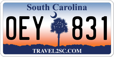 SC license plate OEY831