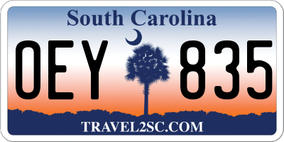 SC license plate OEY835
