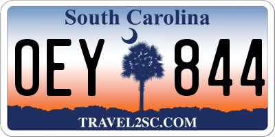 SC license plate OEY844
