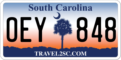 SC license plate OEY848