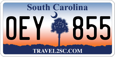 SC license plate OEY855