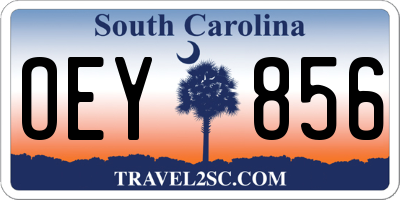 SC license plate OEY856