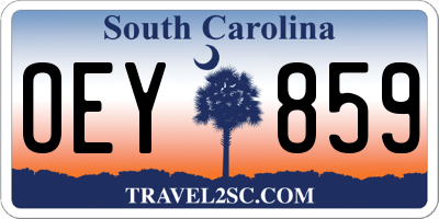 SC license plate OEY859
