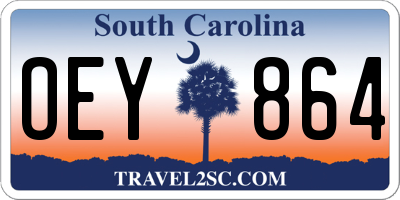 SC license plate OEY864