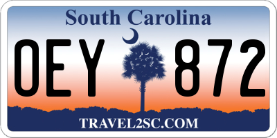 SC license plate OEY872