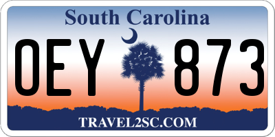 SC license plate OEY873