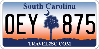 SC license plate OEY875