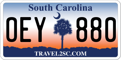 SC license plate OEY880