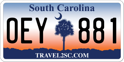 SC license plate OEY881