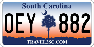 SC license plate OEY882