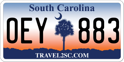 SC license plate OEY883